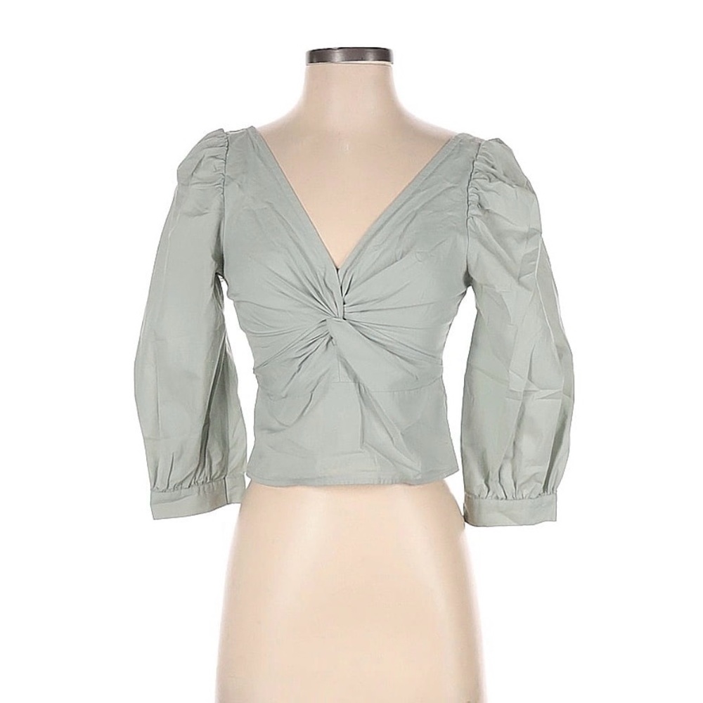 Abercrombie & Fitch mint green 3/4 sleeve blouse x-small